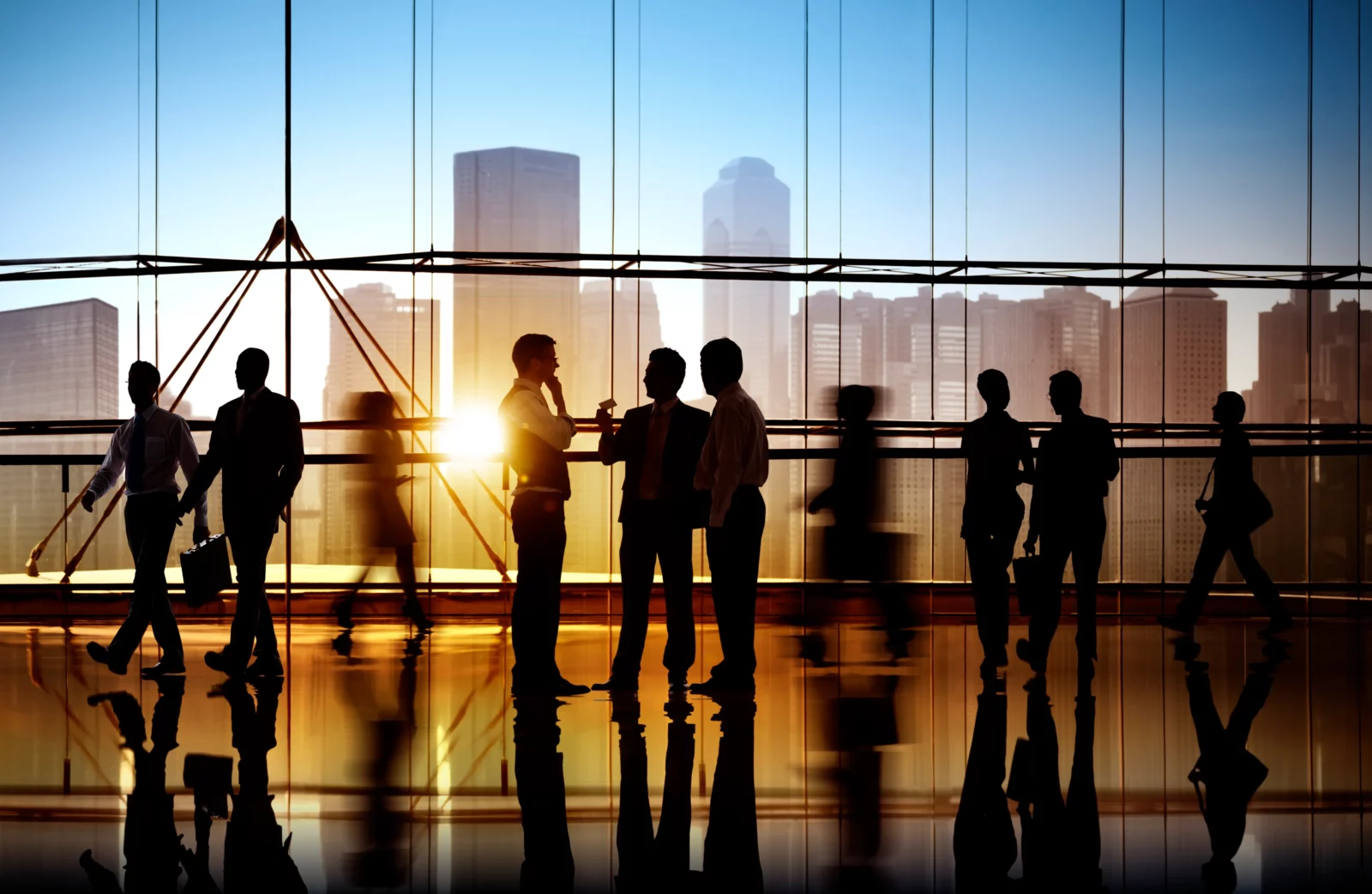 Busy Business People Walking